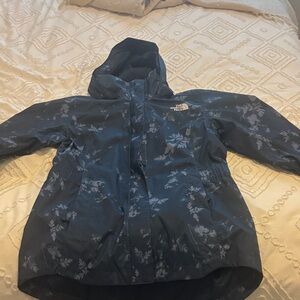 The North Face Navy Floral Hooded Jacket